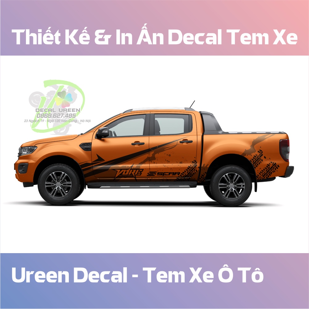 Tem xe Ranger mẫu 016 - Tem Xe Bán Tải Đẹp