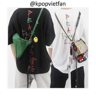 Áo peceminusone pmo GDRAGON mặt cười thun Hàn lạnh