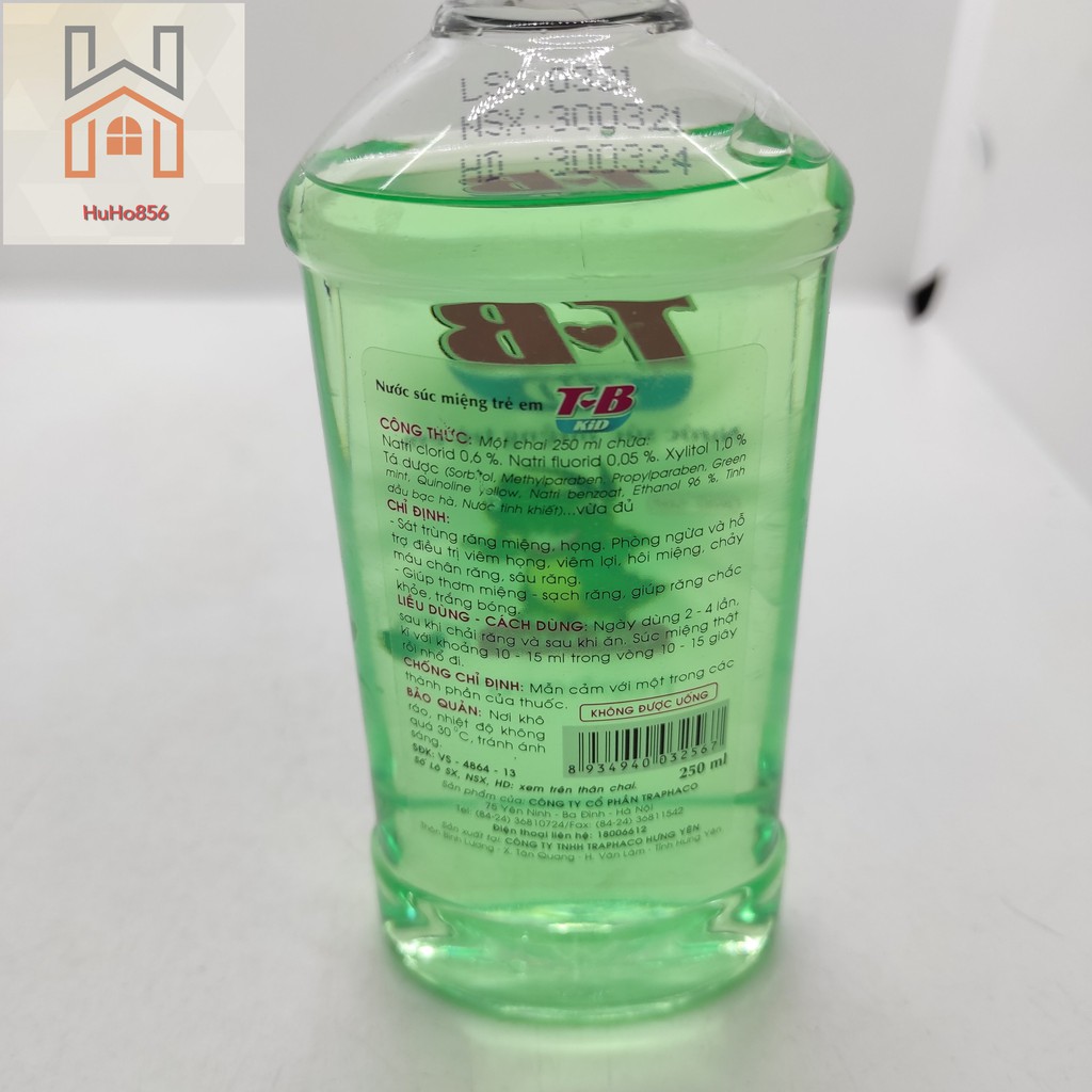 Nước Súc Miệng T-B TB Trắng Răng, Thơm Miệng - 500ml - Traphaco