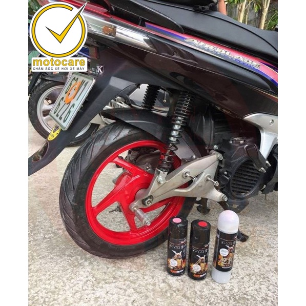 COMBO Chai sơn xịt hệ thống mày 2 lớp yamaha ,màu đỏ cocktail UCY717 + TCY717