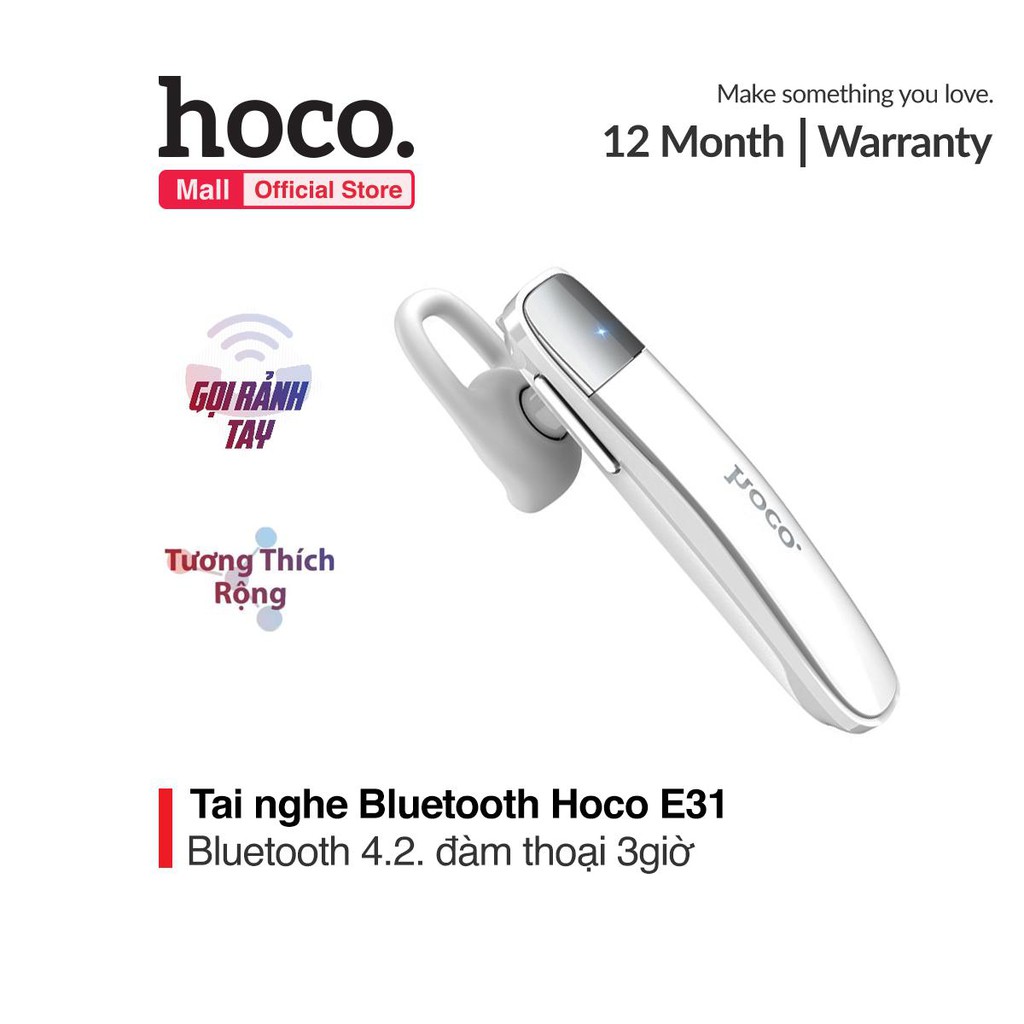 Tai nghe Blutooth không dây Wireless V4.2 WT Hoco E31 - 55mAh