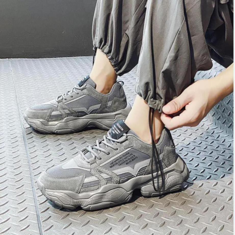 Giày sneaker nam độn đế cao cấp cổ thấp buộc dây thoáng khí mới hot cực phong cách  size 39 đến 43 DORINO 41