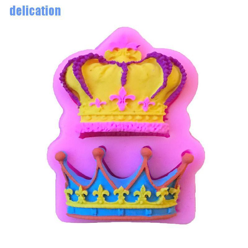 Khuôn Silicone Nhấn Bánh Hình Vương Miện 3d