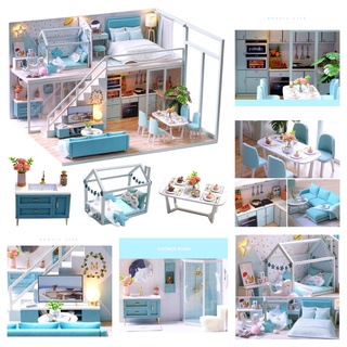 (SẴN HÀNG) Bộ lắp ráp mô hình nhà gỗ DIY:Poetic Life L028 - Tặng Keo + mica