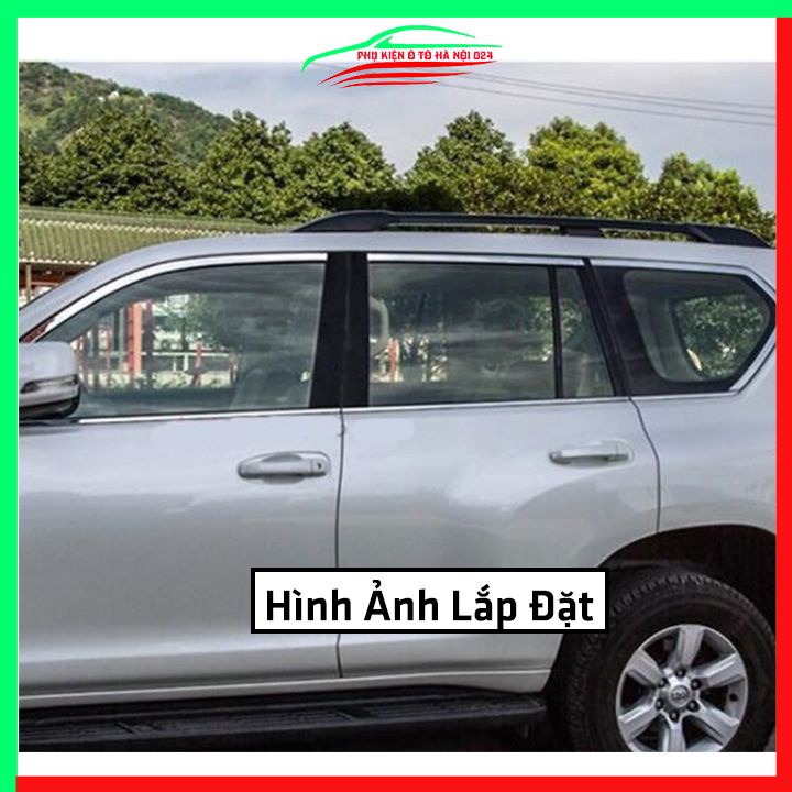 Bộ nẹp viền chân kính cong kính Land Cruiser Inox sáng bóng chuẩn form xe