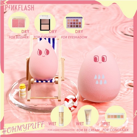 BEAUTY BLENDER  Mút Trang Điểm Mềm Mại Pinkflash Ohmypuff
