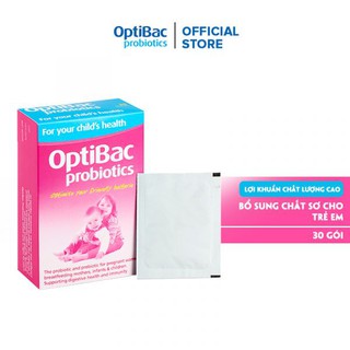 (Chính hãng) Men vi sinh Optibac hồng cho bé dạng gói nhập khẩu từ Anh Optibac for your child’s health