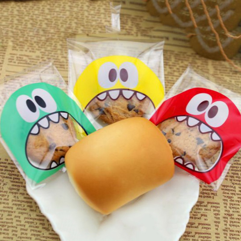 Bộ 100 Túi Nhựa Đựng Bánh Quy 7X7Cm