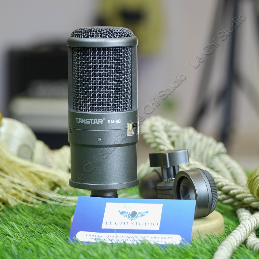 Mic thu âm TAKSTAR SM-8B, micro livestream, mic hát karaoke chuyên nghiệp , Tặng dây mic Canon cao cấp hàng chính hãng