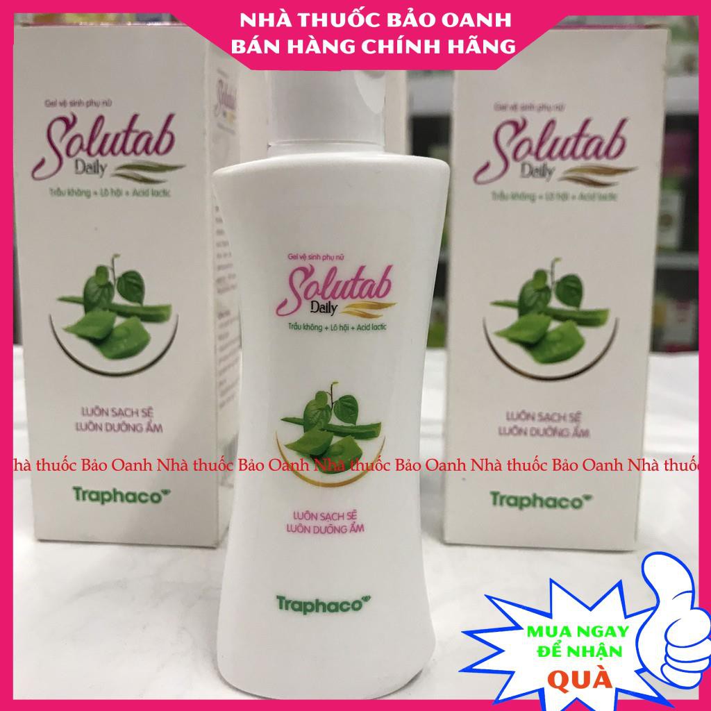 Gel Vệ Sinh Phụ Nữ Solutab Daily 100ml- Chính Hãng TRAPACO