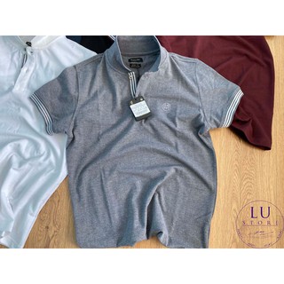 Áo Polo Massimo Dutti Heathered cotton
