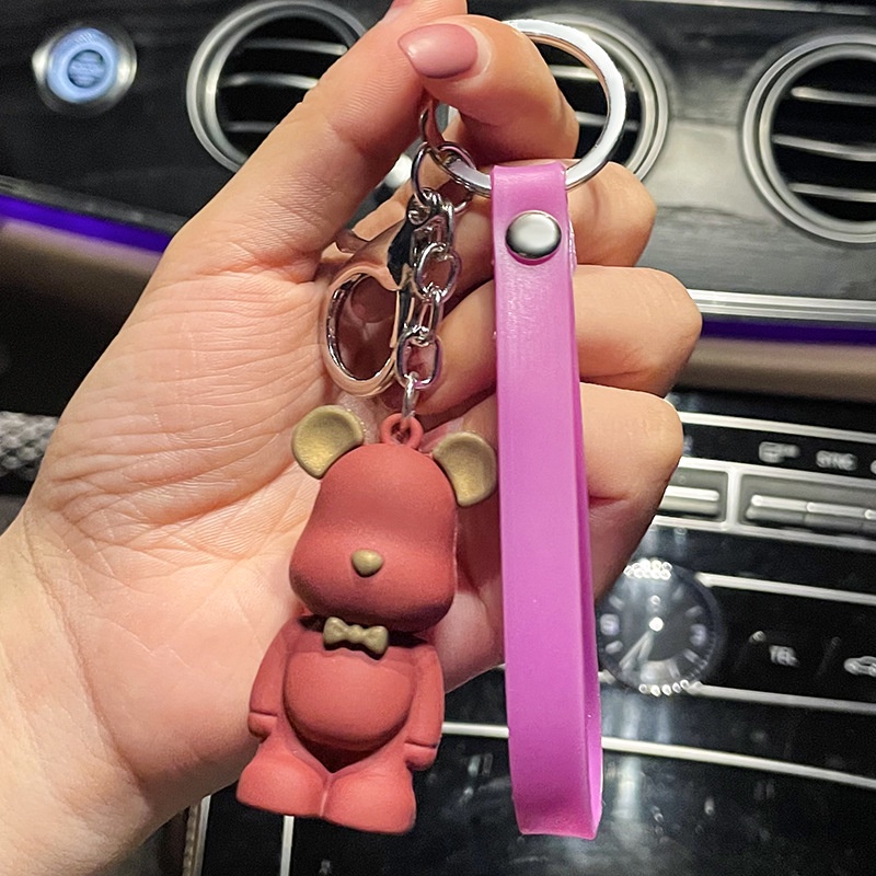 Móc Khóa pvc Keo Mềm Hình Gấu Hoạt Hình Bắc Âu Sáng Tạo Dễ Thương Đa Ứng Dụng