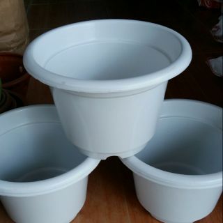 [RẺ]  chậu tròn trồng hoa phi 24cmx 16cm ĐẸP, chất.