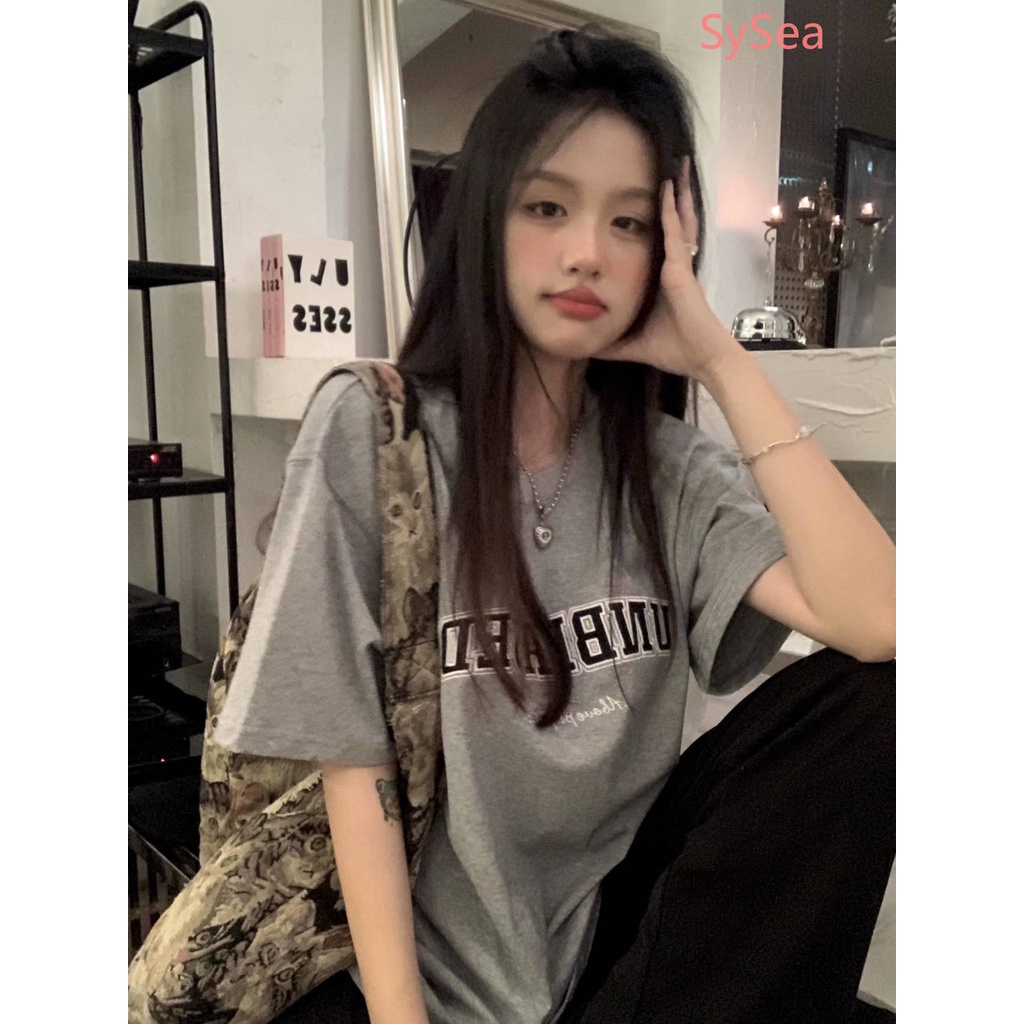 Áo Thun Dáng Rộng In Chữ Thời Trang Mùa Hè Dành Cho Nữ