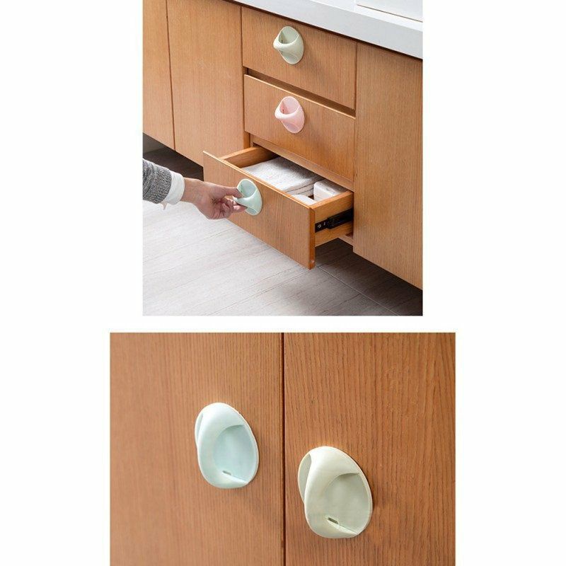 Tay nắm cửa tủ cửa phòng cửa sổ loại dán tiện lợi, tay nắm cửa kính nắp bồn cầu đa năng ILY
