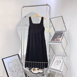 Đầm maxi đen 2s hở lưng