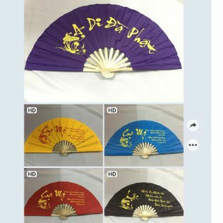 [ SIZE TO ] Quạt Lụa Thư Pháp Cầm Tay .