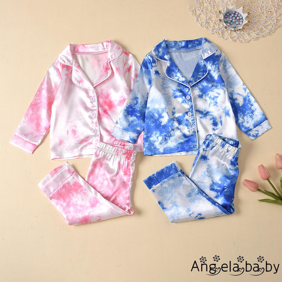 Bộ Đồ Ngủ Họa Tiết Nhuộm Tie-Dye Xinh Xắn Cho Bé