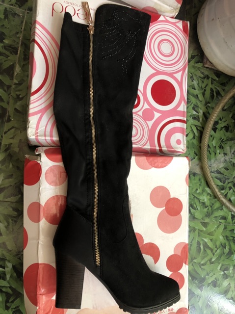 Bôt da đùi gót nhọn lót lông bên trong sale lẻ size | BigBuy360 - bigbuy360.vn