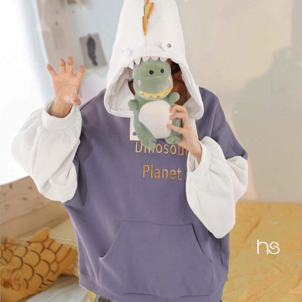 Áo hoodie nữ nỉ dino - Áo nỉ nữ hoodie ulzzang form rộng - LYLY STORE | BigBuy360 - bigbuy360.vn