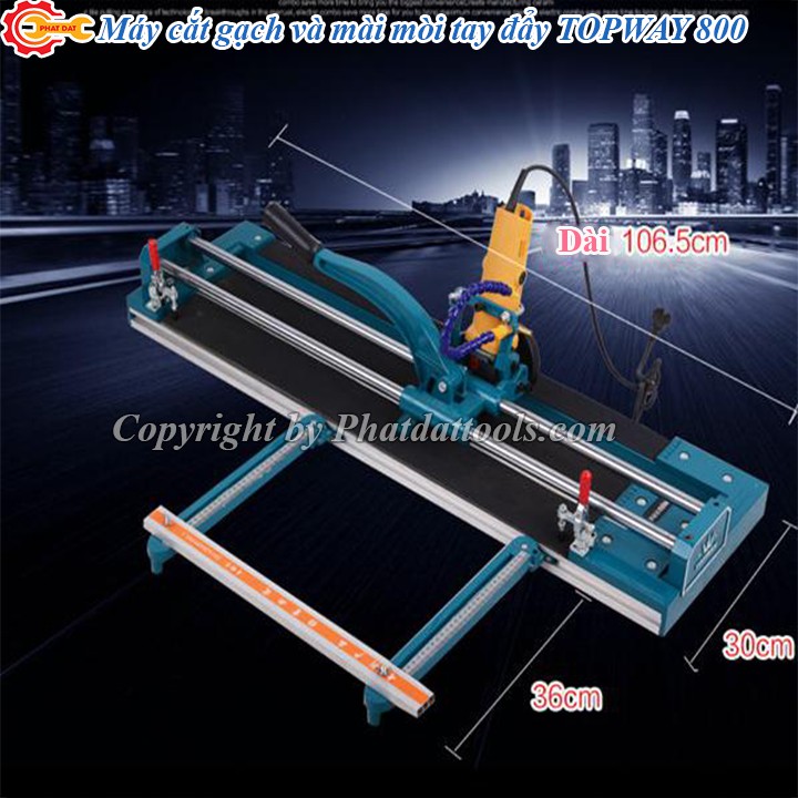 🛴FREESHIP 🛴 Máy cắt gạch tay đẩy- mài mòi TOPVEL 800mm 2 chức năng-Tặng kèm lưỡi cắt-Bảo hành 6 tháng-Chính hãng