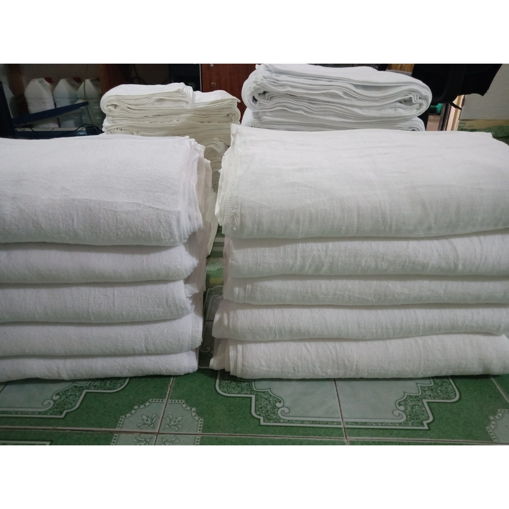 [320gr] Khăn tắm trắng khách sạn 100% cotton