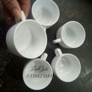Chén uống nước trắng - chén sứ trắng
