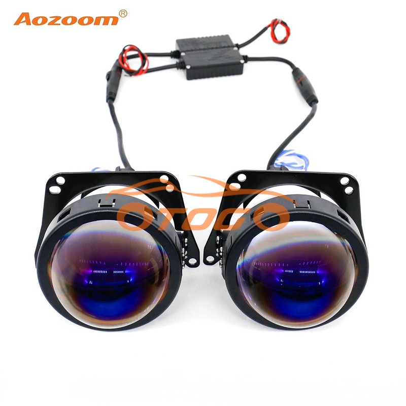 Đèn Bi Led Tăng Sáng Aozoom MTAZ E4 Chính Hãng , Bi Led Chân Xoáy Aozoom Bảo Hành 3 Năm