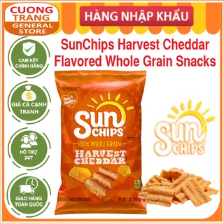 Bánh snack sunchips harvest cheddar flavored whole grain snacks 184,2g