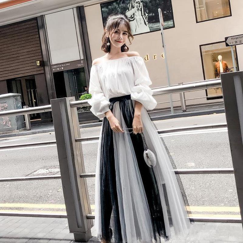 Chân Váy Dài Lưng Cao Phong Cách Hàn Quốc Thời Trang Mùa Hè Mới Cho Nữ