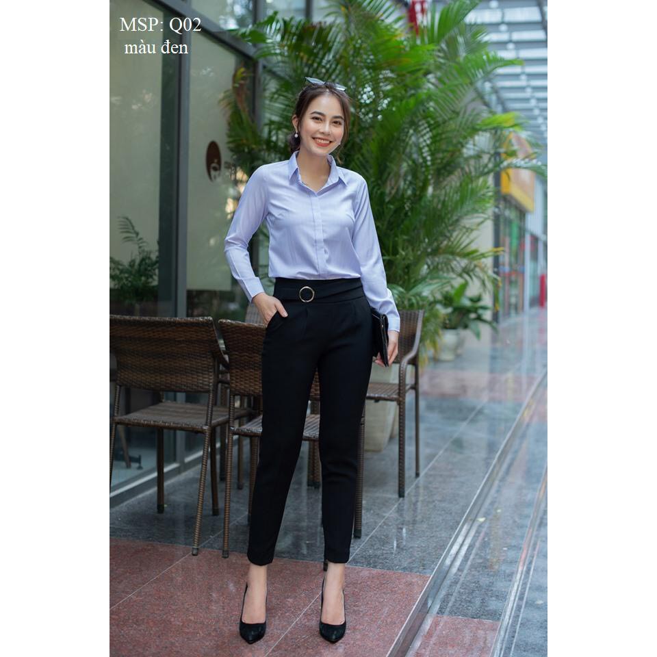 Quần tây công sở thiết kế đai lưng cực sang chảnh Mã 002