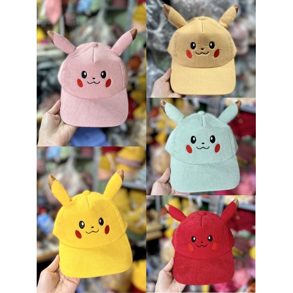 |FAMARAL2 giảm 10k cho đơn 50k|Nón kết nhung Pikachu cho bé yêu 2-6 tuổi