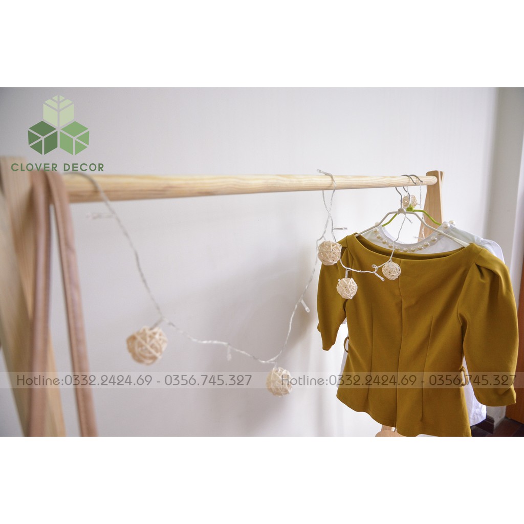 Kệ Treo Quần Áo Chữ A 2 Tầng Gỗ Thông – Kệ Đa Năng – Clover Decor - Phong cách Hàn Quốc | BigBuy360 - bigbuy360.vn