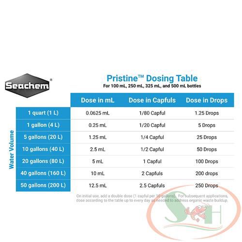 Vi sinh nước Seachem Pristine 1L phân hủy xử lý chất thải hữu cơ phân cá tép