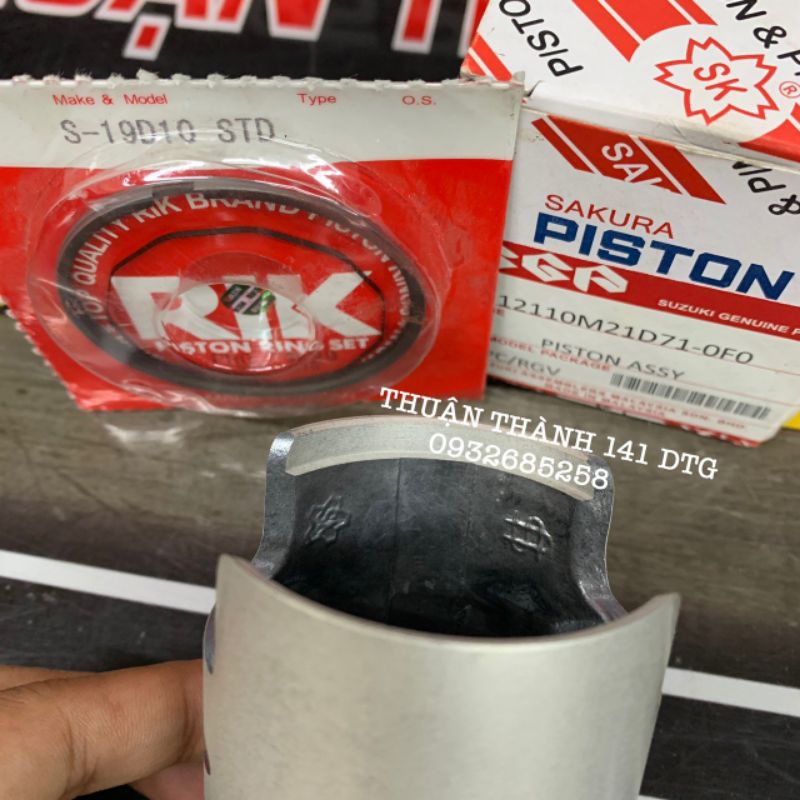 Bít tông bạc / piston sport 56ly Bông mai - Xipo - Satria - RGV