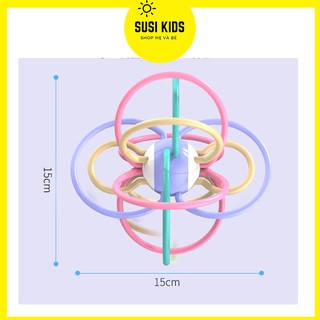 Gặm nướu cho bé hình quả bóng silicon mềm nhiều màu sắc đồ chơi cho trẻ sơ sinh SUSIKIDS GN01