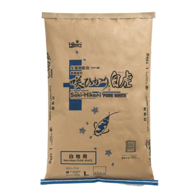 Thức ăn cho cá Koi SAKI HIKARI PURE WHITE L 15KG -SAKI-HIKARI BALANCE R FLOATING M 15KG