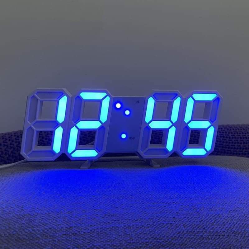 Đồng hồ 3d led cao cấp điện tử Donii phát sáng để bàn decor hoặc treo tường trang trí phòng ngủ phòng khác đẹp