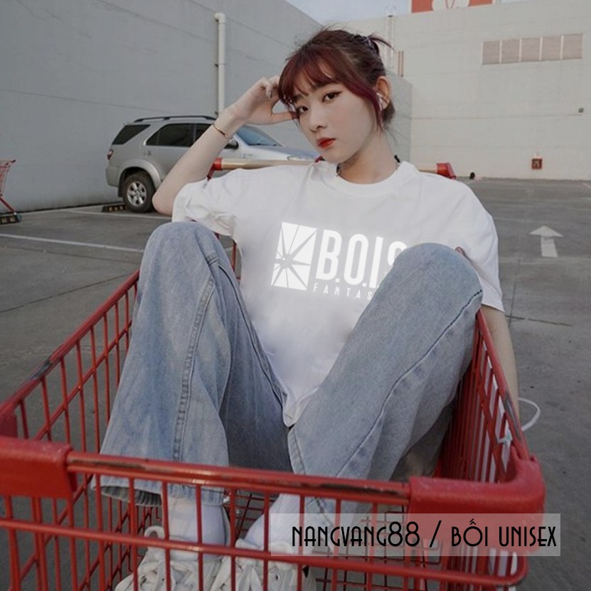 Áo Thun Unisex B.O.I.S Thiết Kế Phản Quang Tay Lỡ Nhiều Màu | BigBuy360 - bigbuy360.vn