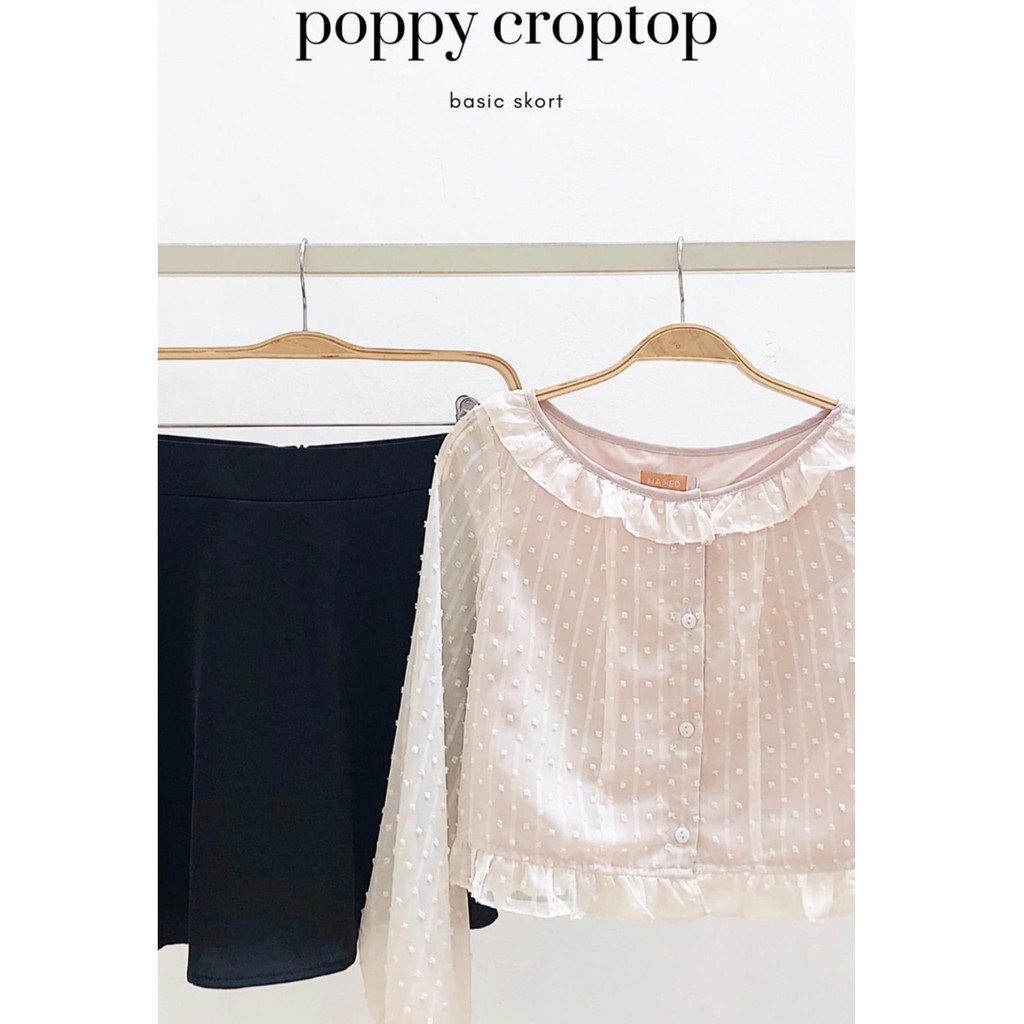 Naked By V - Áo voan có bèo Poppy Croptop