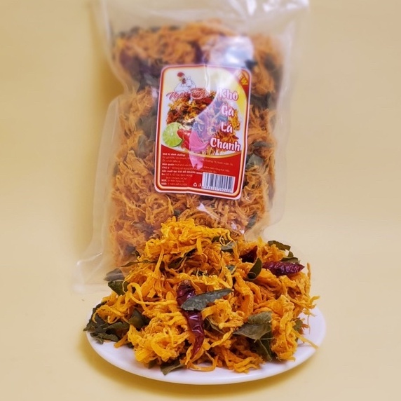 Khô Gà Lá Chanh Túi 500g Đồ Ăn Vặt Cô Nương Béo