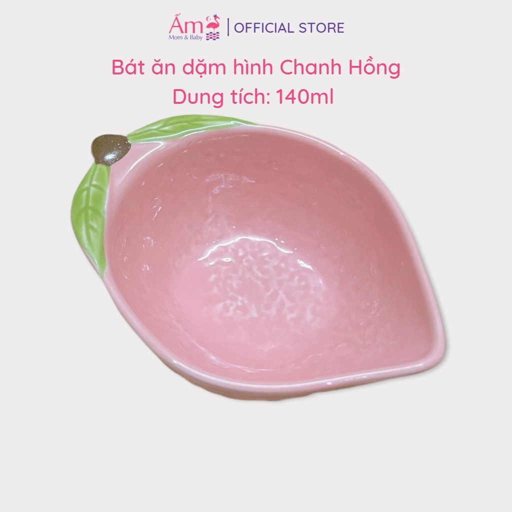 Bát Ăn Dặm Cho Bé  Bằng Sứ Hình Quả Chanh Nhiều Màu Sắc Ấm Baby Chịu Được Nhiệt Độ Cao Ấm Gift Decor