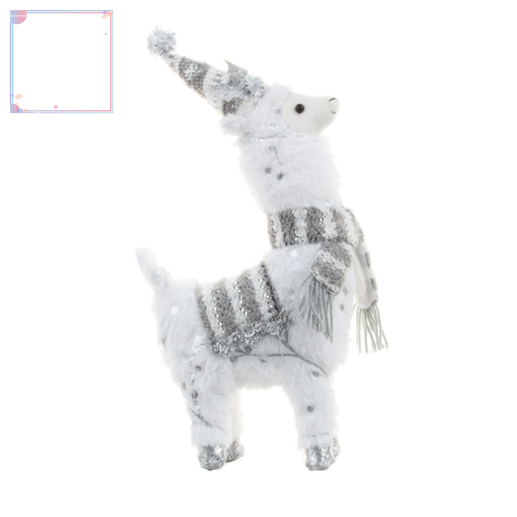 Lạc Đà Alpaca Nhồi Bông Mắt To Dành Cho Dịp Giáng Sinh