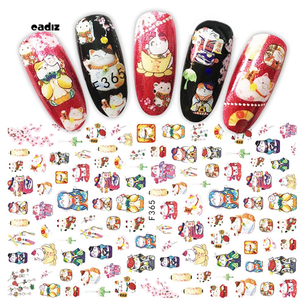 Sticker dán móng tay chúc mừng năm mới kiểu Trung Hoa