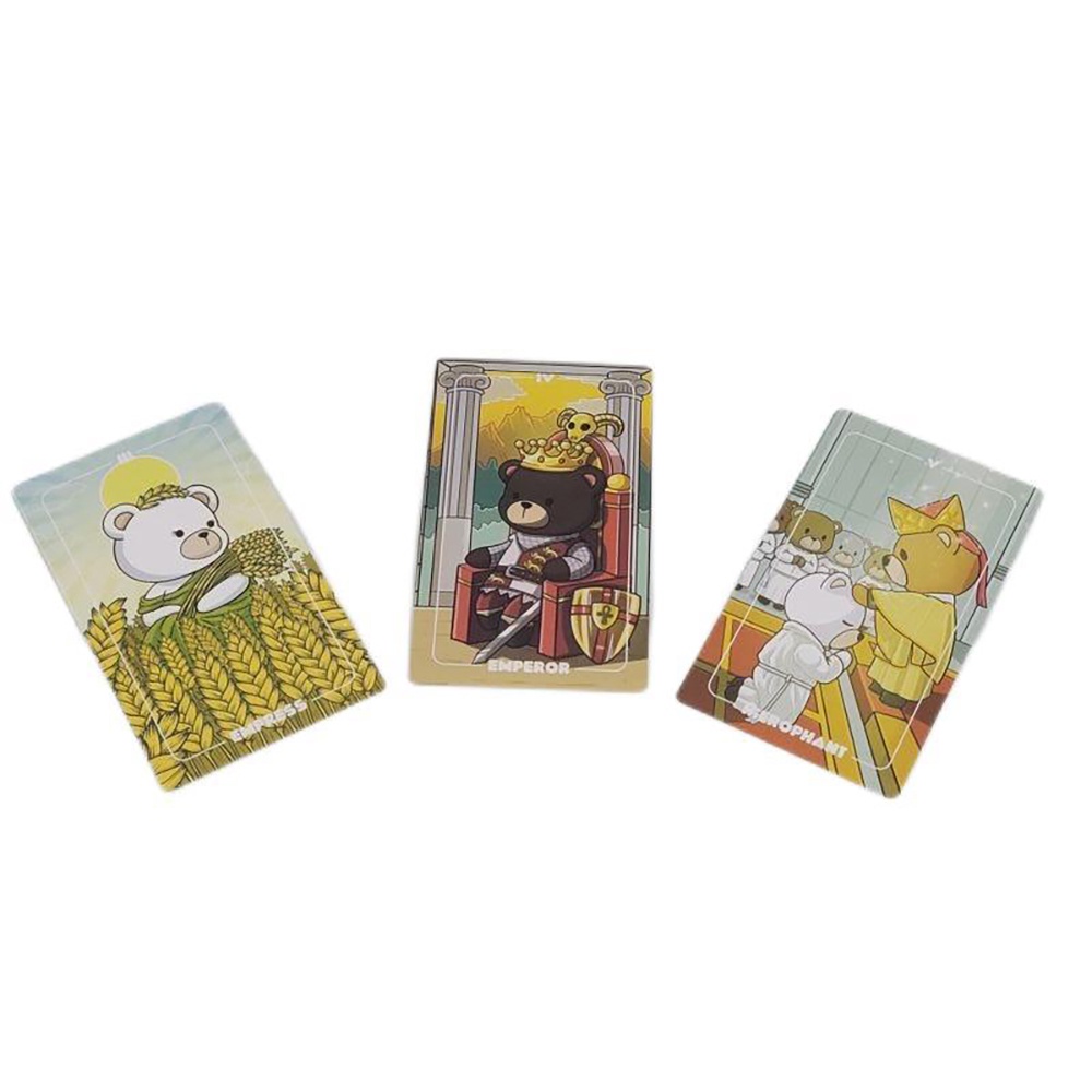 [Size Gốc] Bộ Bài The Teddy Tarot 78 Lá Bài 7x12 Cm Tặng Đá Thanh Tẩy S81