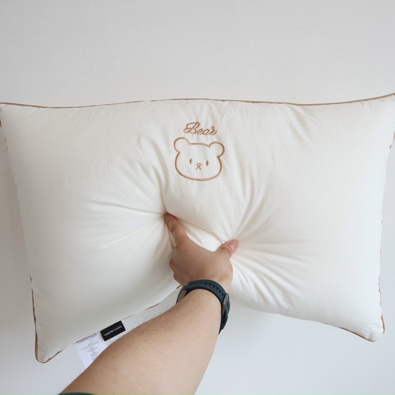 RUỘT GỐI ĐẦU LÔNG VŨ CAO CẤP CÓ IN HÌNH GẤU TEDDY SIÊU ĐÁNG YÊU KÍCH THƯỚC 50*70cm(1cặp)