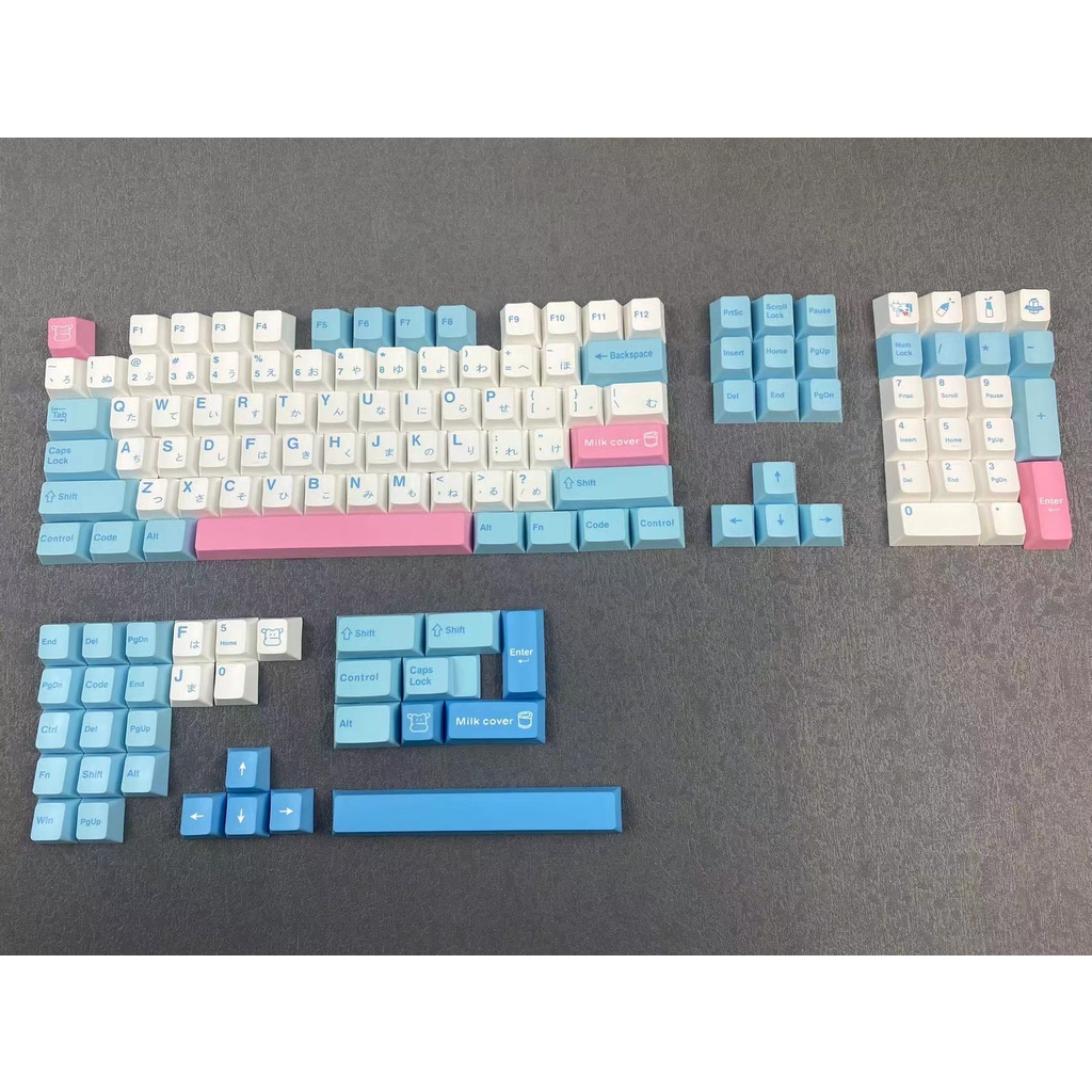 140 Nắp bàn phím PBT công nghệ thăng hoa cho bàn phím cơ Cherry Profile 61/87/104/108/84/64/98/96