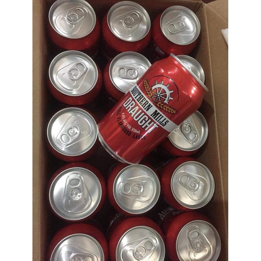 Bia Đỏ ÚC Southern Mills Draught Úc thùng 30 lon x 330ml Date 11/2022 - Chính hãng