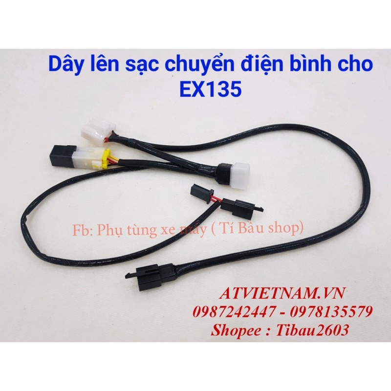 Bộ dây lên sạc chuyển điện bình dành cho Ex 135 ( Exciter 135)