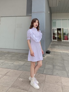 Đầm tiểu thư phối bèo Mint